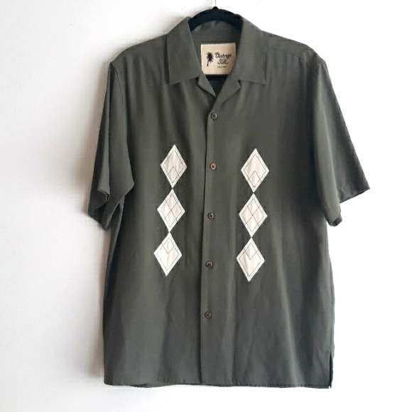 Vintage Silk Shirts Vintage Silk Mcm Print Button Up Silk Shirt 33